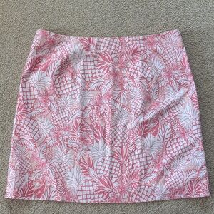 Vineyard Vines Pink and White Tropical Mini Skirt
